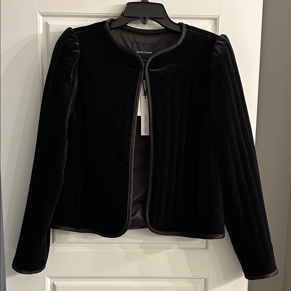 NWT Sanctuary Quilted Velvet Jacket - Picture 2 of 7